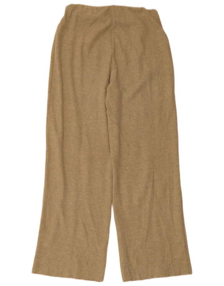 Zara Womens High Waist Tracksuit Bukser UK 12 Medium Beige Polyester