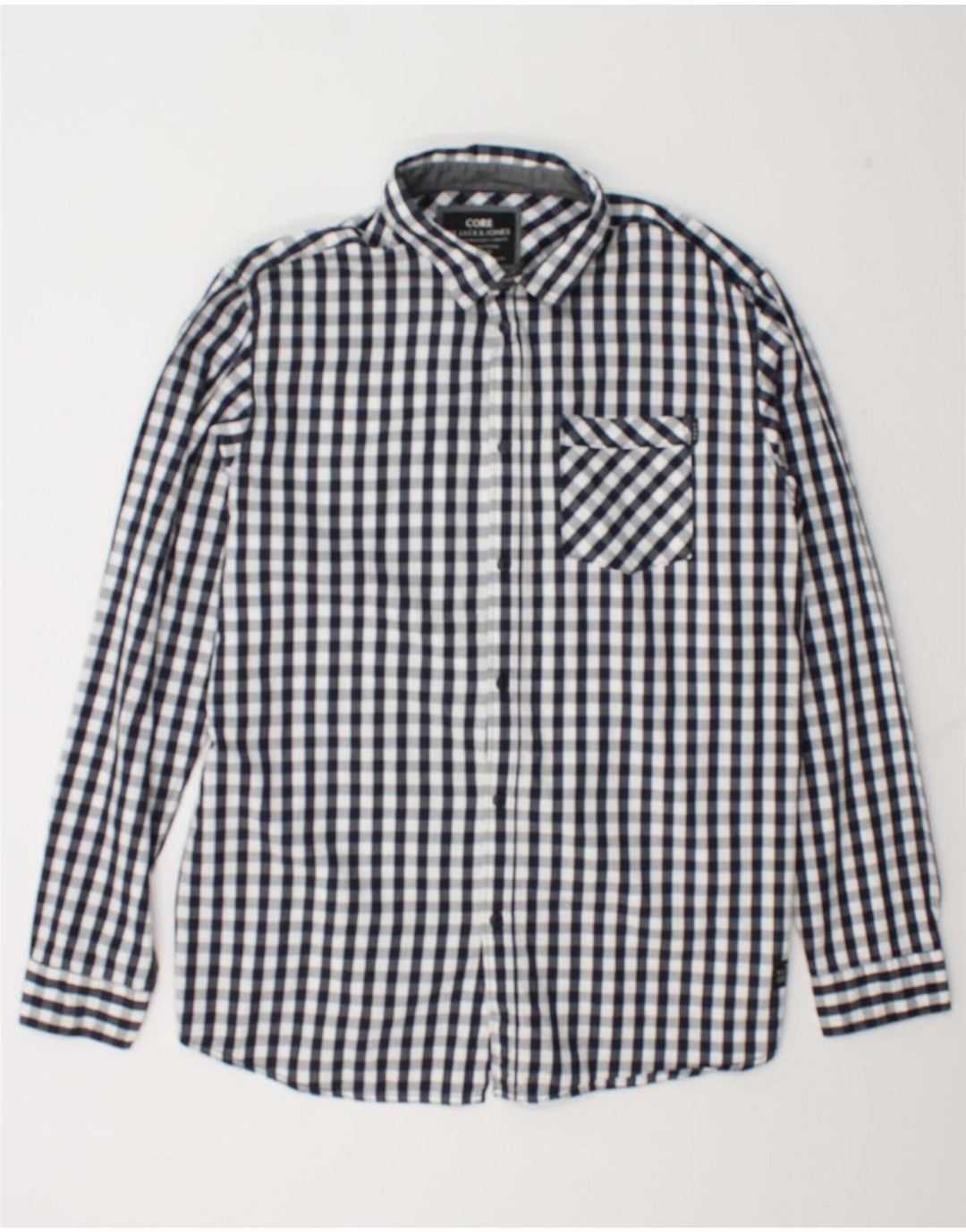 Jack & Jones herreskjorte 2XL marineblå Gingham bomuld