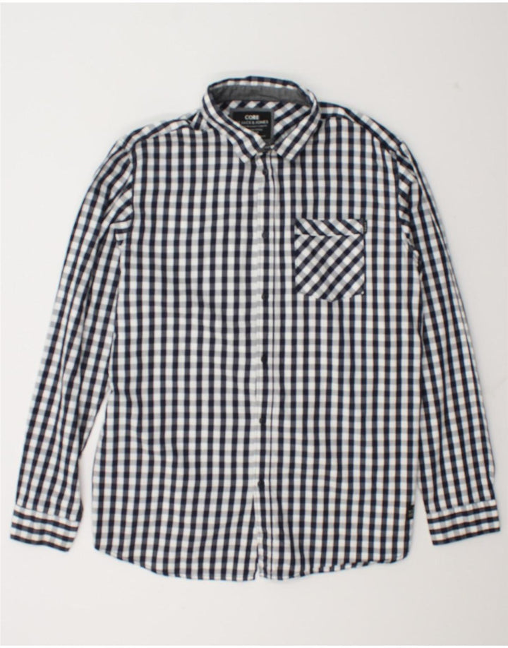Jack & Jones herreskjorte 2XL marineblå Gingham bomuld