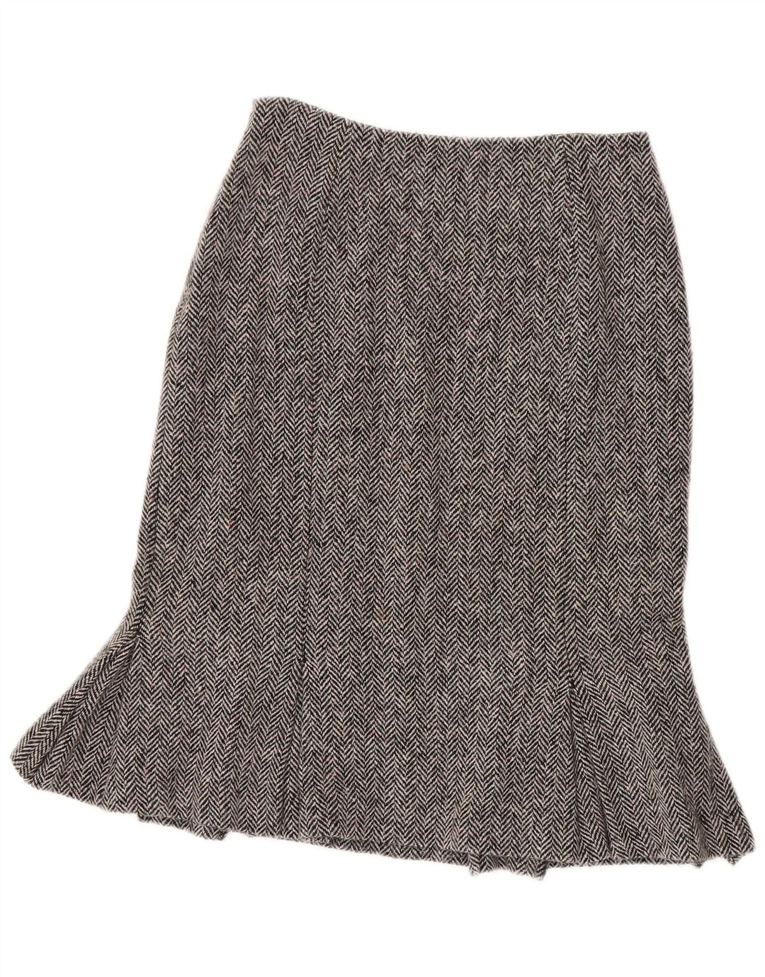 Hobbs Womens Peplum Skirt UK 10 Small W26 Grå sildebensuld