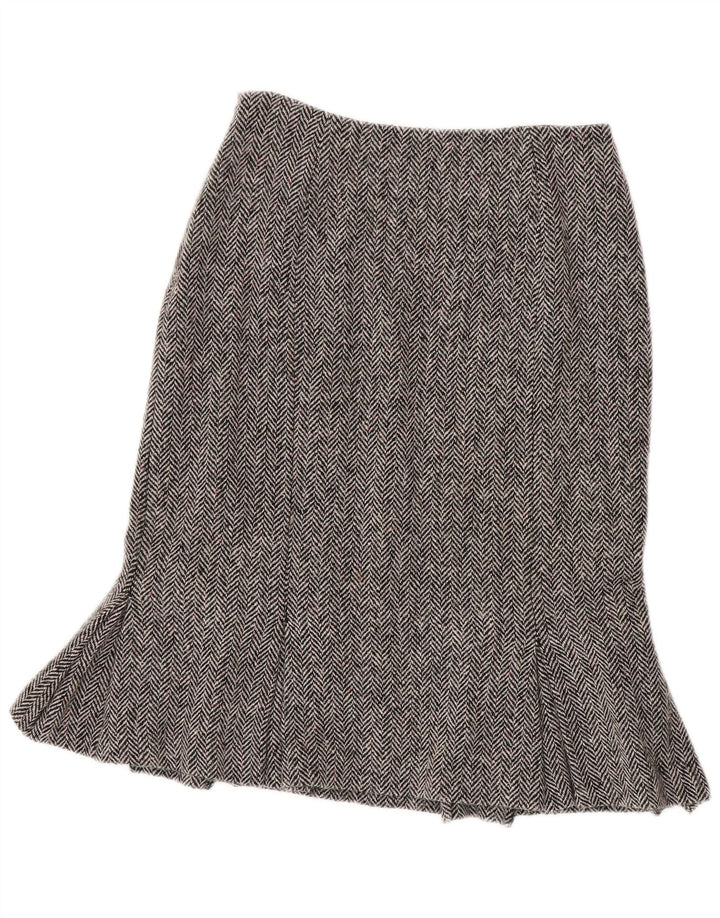 Hobbs Womens Peplum Skirt UK 10 Small W26 Grå sildebensuld