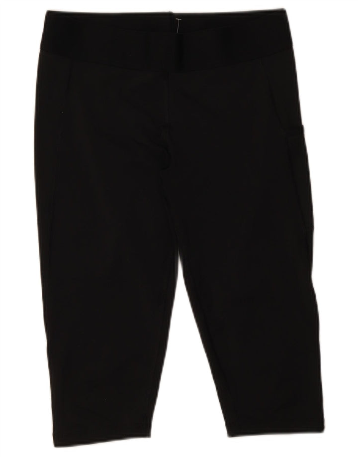 ADIDAS Grafiske Capri Leggings til kvinder UK 12/14 Medium Sort