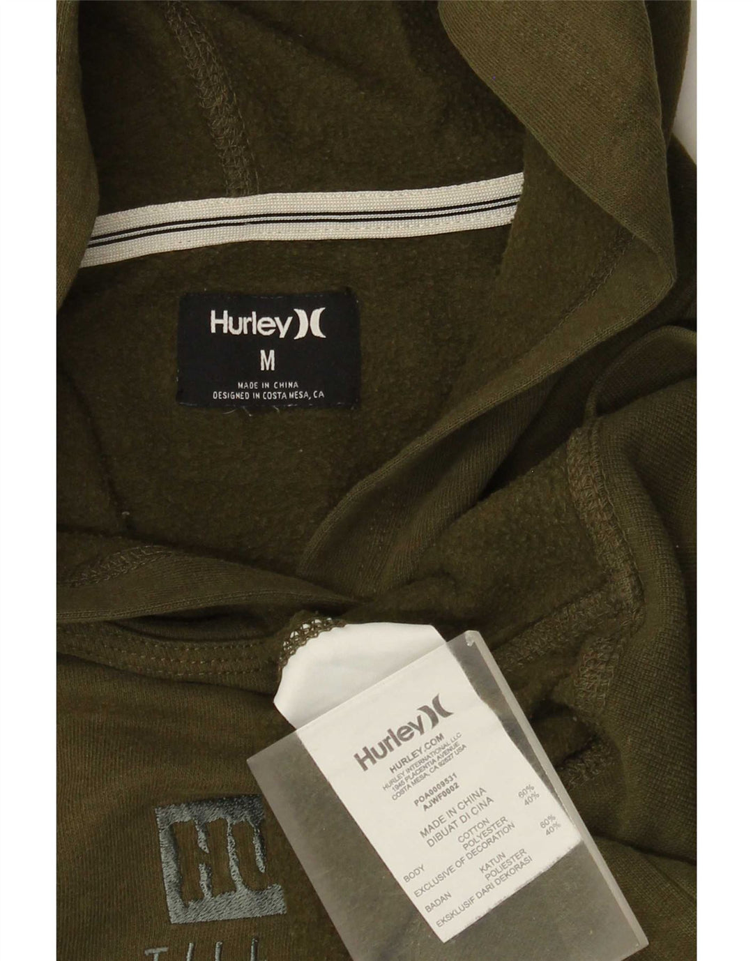 Hurley Herre grafisk hættetrøje Jumper Medium Khaki Bomuld