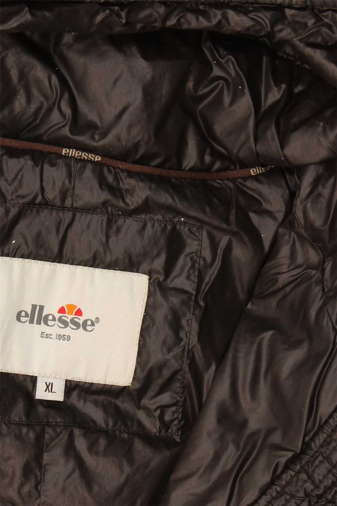 ELLESSE Womens Hooded Padded Jacket UK 18 XL Black