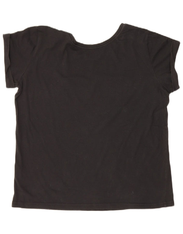 Puma Dame Climalite grafisk T-shirt top UK 20/22 XL sort bomuld