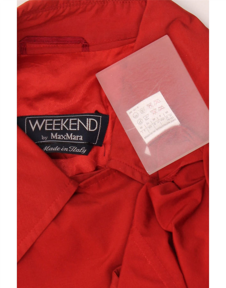 Max Mara Dame Weekend Overfrakke UK 16 Large Red