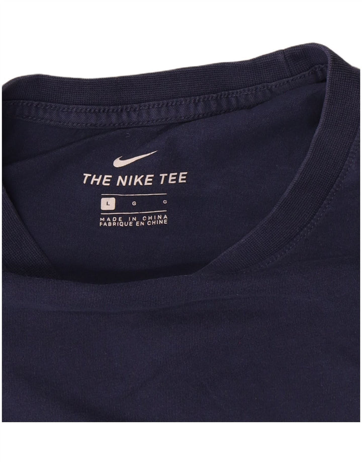 Nike T-shirt top til mænd, stor marineblå bomuld