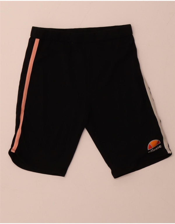 ELLESSE Sportshorts til kvinder UK 12 Medium Sort Bomuld