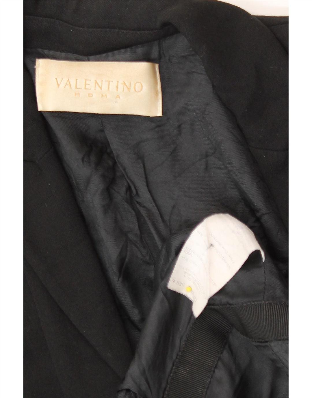 Valentino Dame Roma Open Blazer Jacket UK 4 XS Sort Uld