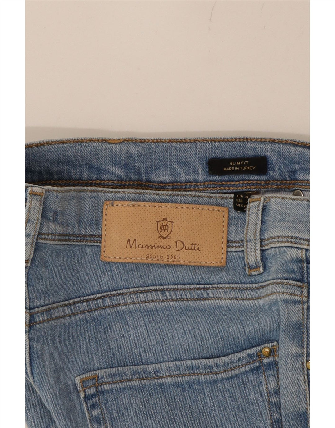 MASSIMO DUTTI Womens Slim Jeans EU 34 2XS W24 L32 Blue Cotton Vintage Massimo Dutti and Second-Hand Massimo Dutti from Messina Hembry 