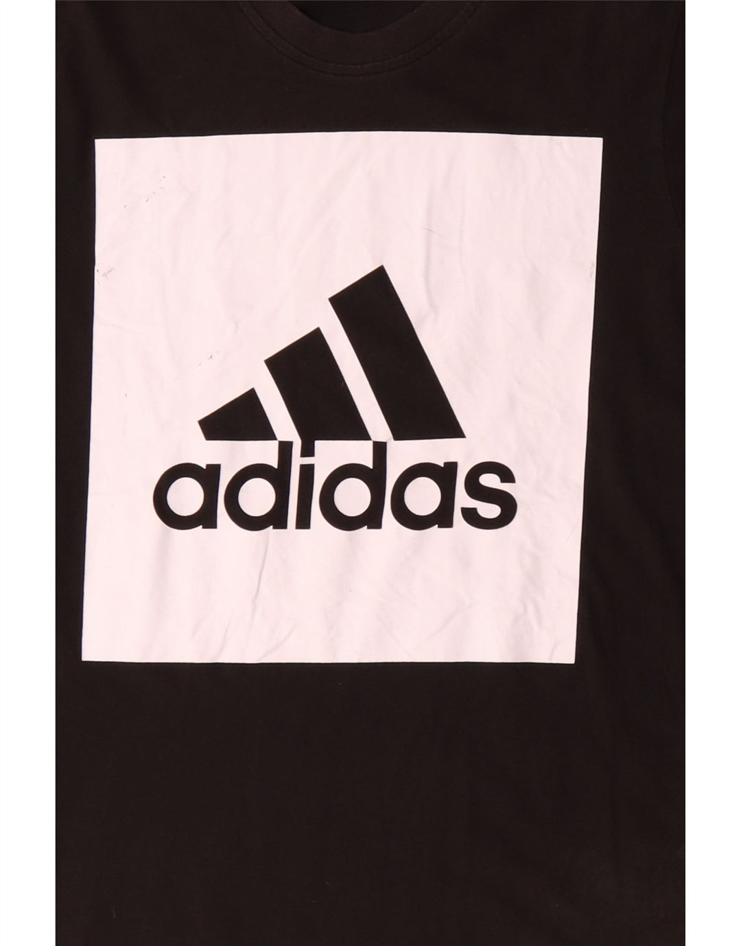ADIDAS Grafisk T-shirt top til mænd Stor sort farveblok bomuld