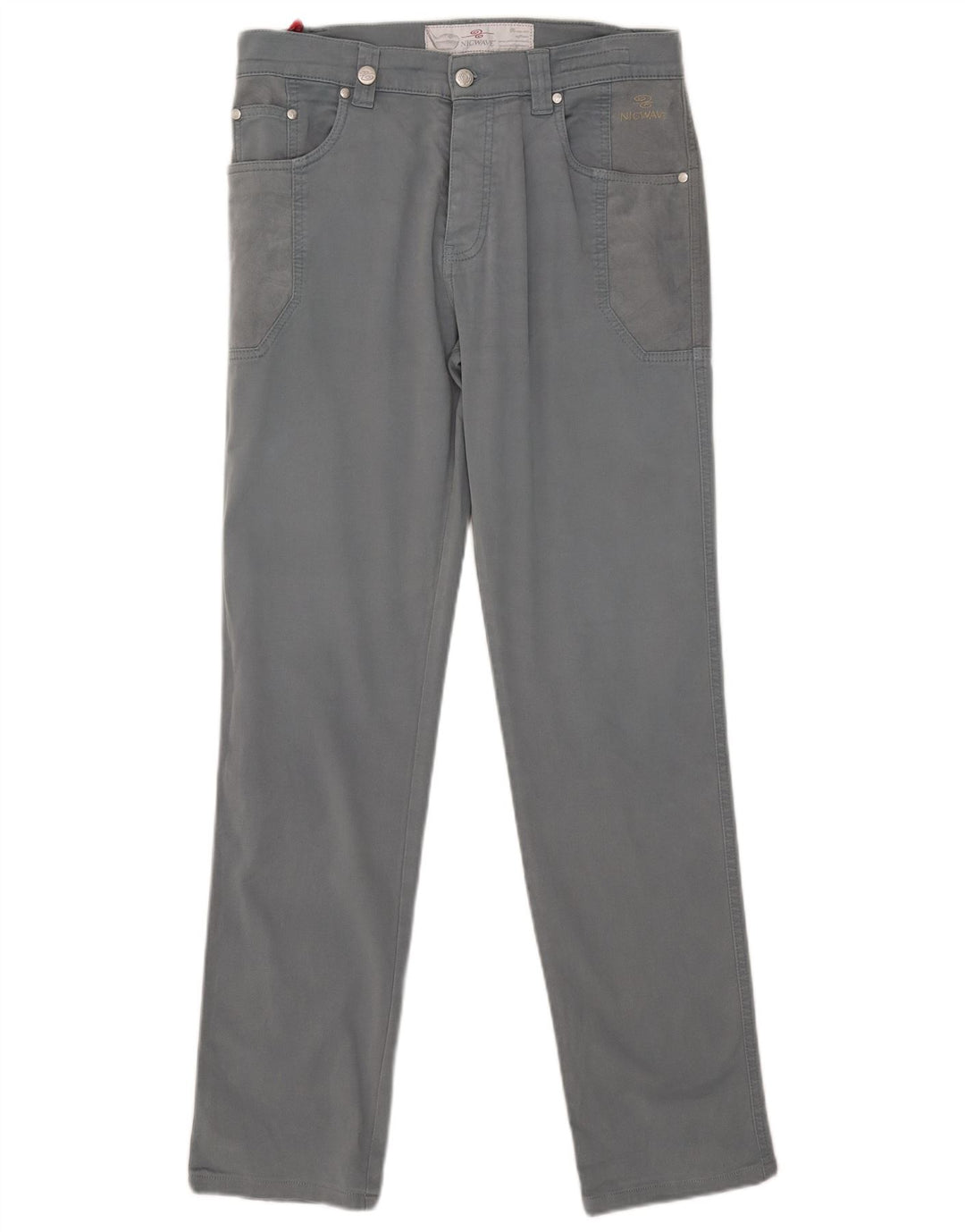 Nicwave Herre Slim Casual Bukser IT 48 Medium W32 L32 Grå Bomuld