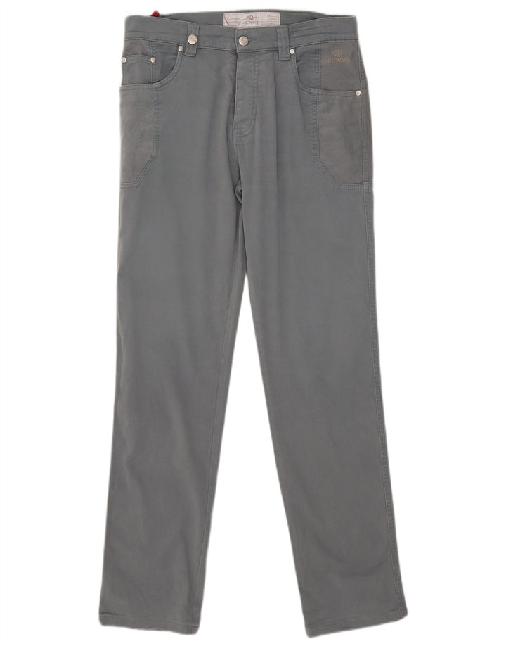 Nicwave Herre Slim Casual Bukser IT 48 Medium W32 L32 Grå Bomuld
