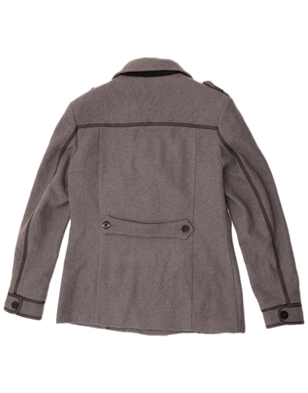 Zu Elements Herre Pea Coat UK 42 XL Grå Uld