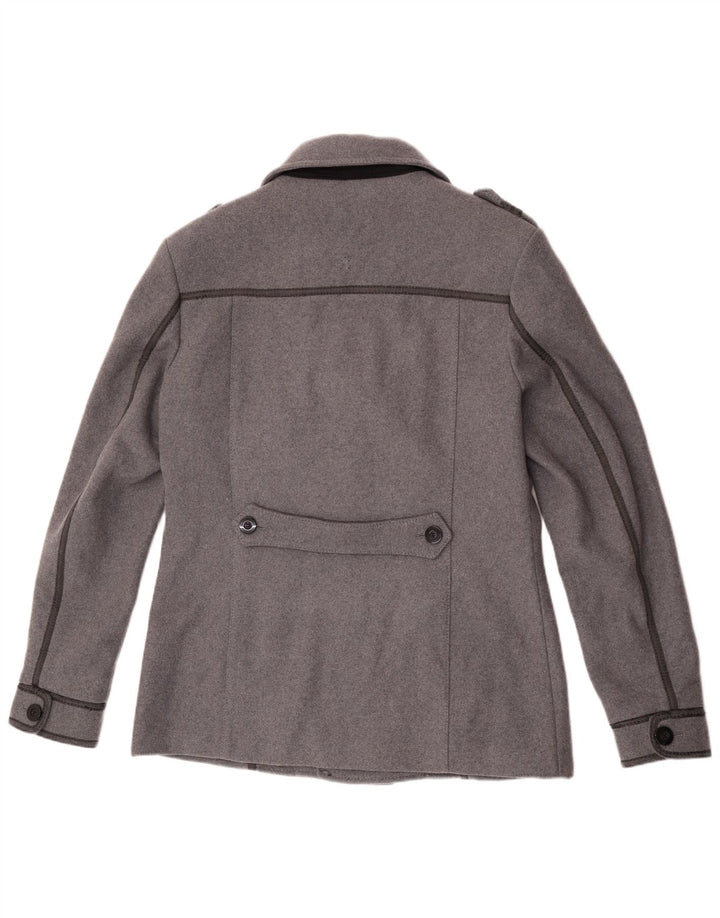 Zu Elements Herre Pea Coat UK 42 XL Grå Uld