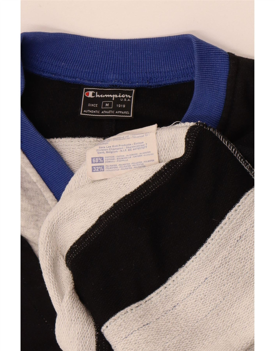 CHAMPION Herre Grafisk Loose Fit Sweatshirt Jumper Medium Grå Colourblock
