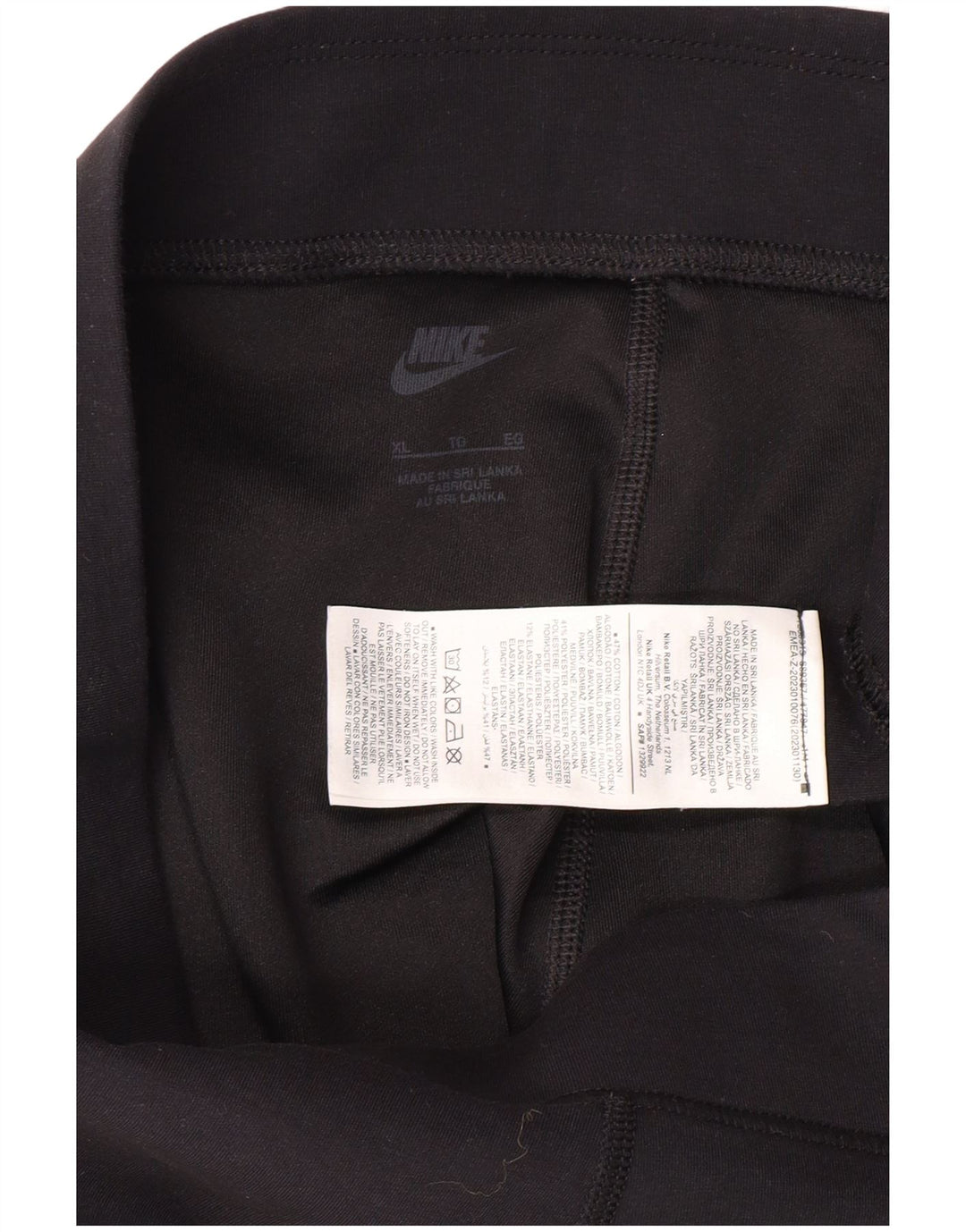 NIKE Grafiske Leggings til kvinder UK 18 XL sort bomuld