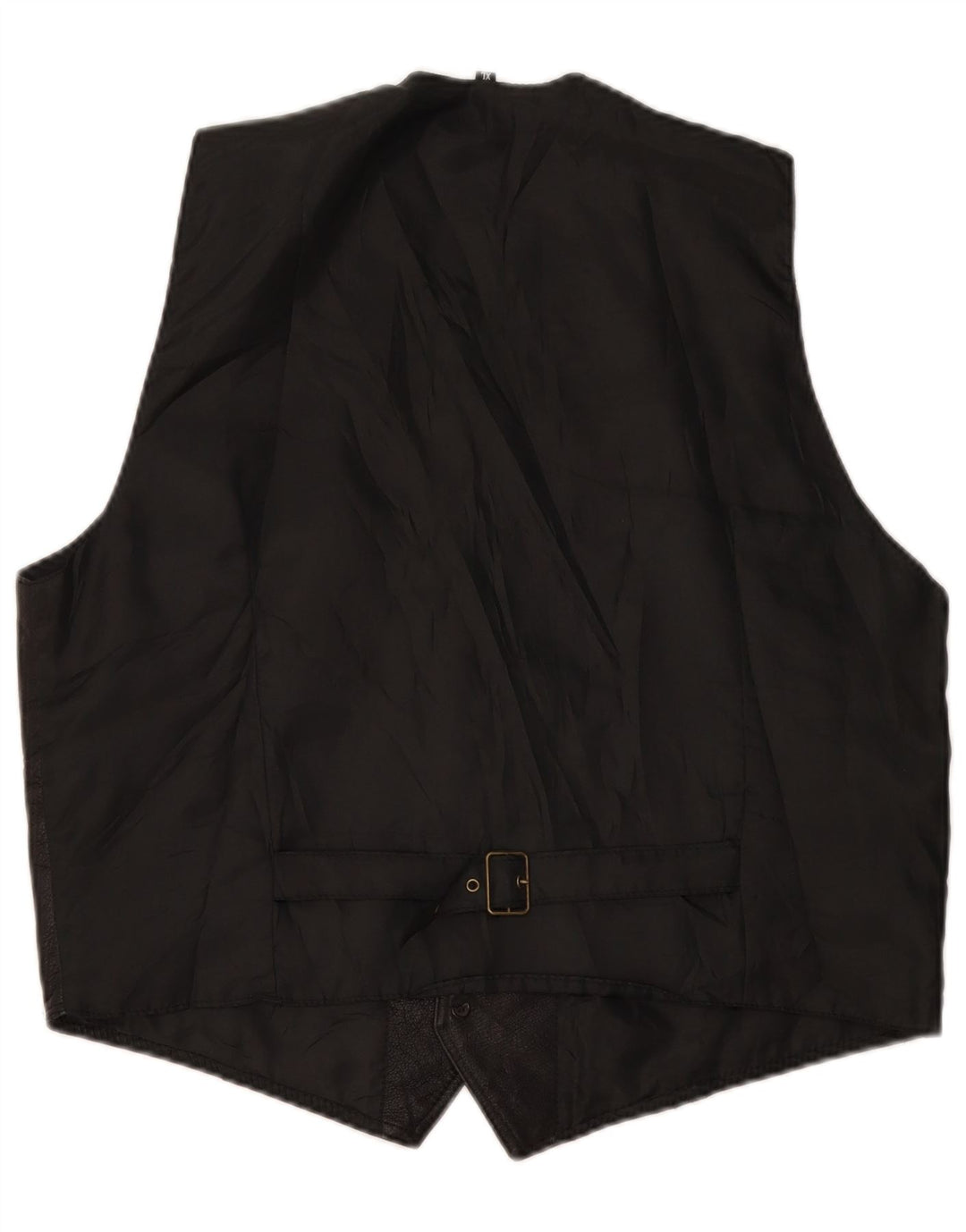 Vintage herrevest XL sort læder