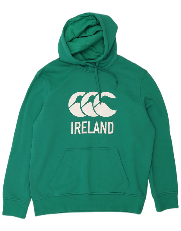 Canterbury Herre Irland Grafisk Hoodie Jumper XL Grøn Bomuld Sports