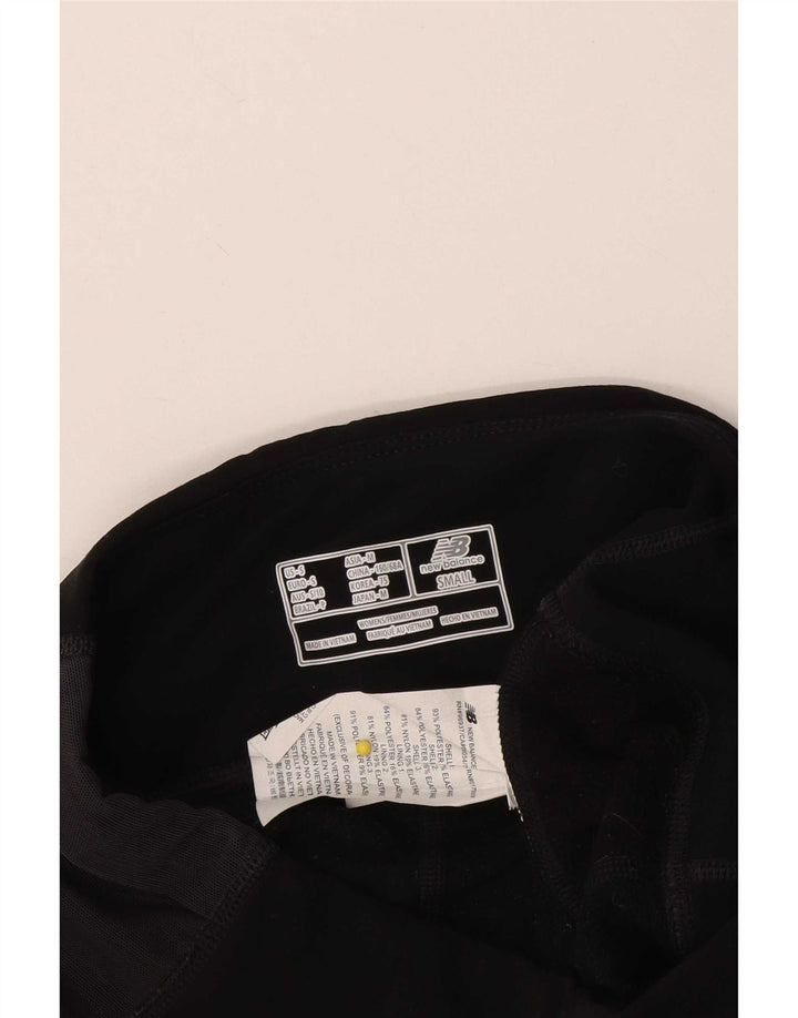 New Balance Dame Leggings UK 10 Small Black Colourblock Polyester
