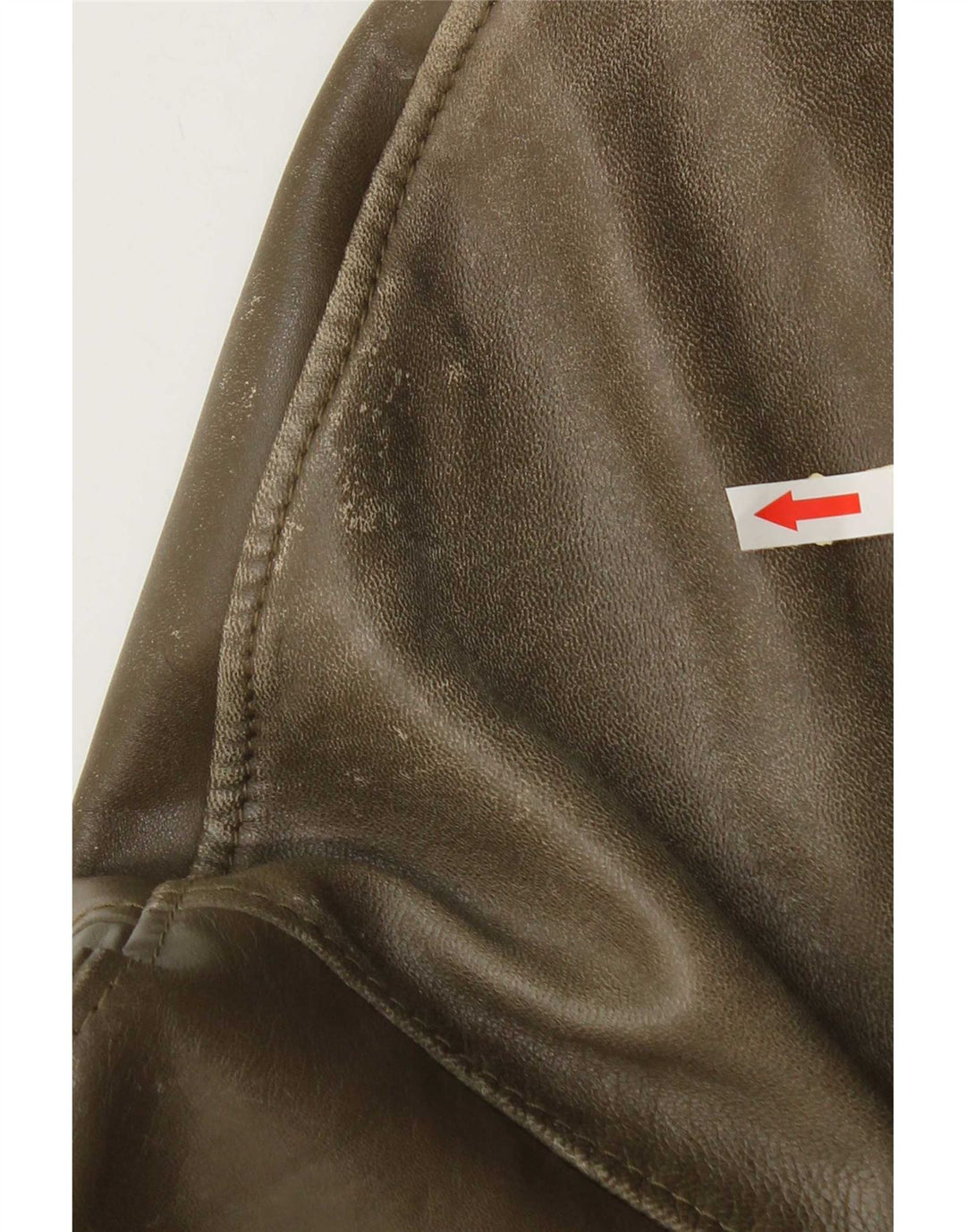 Vintage Herre Bomber Læderjakke UK 38 Medium Khaki