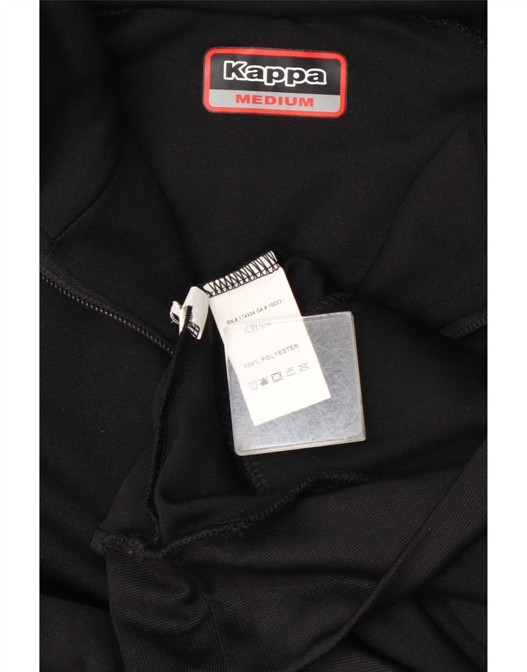 Kappa Herre Grafisk Pullover Træningsdragt Topjakke Medium Sort Polyester