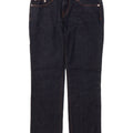 VALENTINO Womens Straight Jeans W29 L27 Navy Blue Cotton