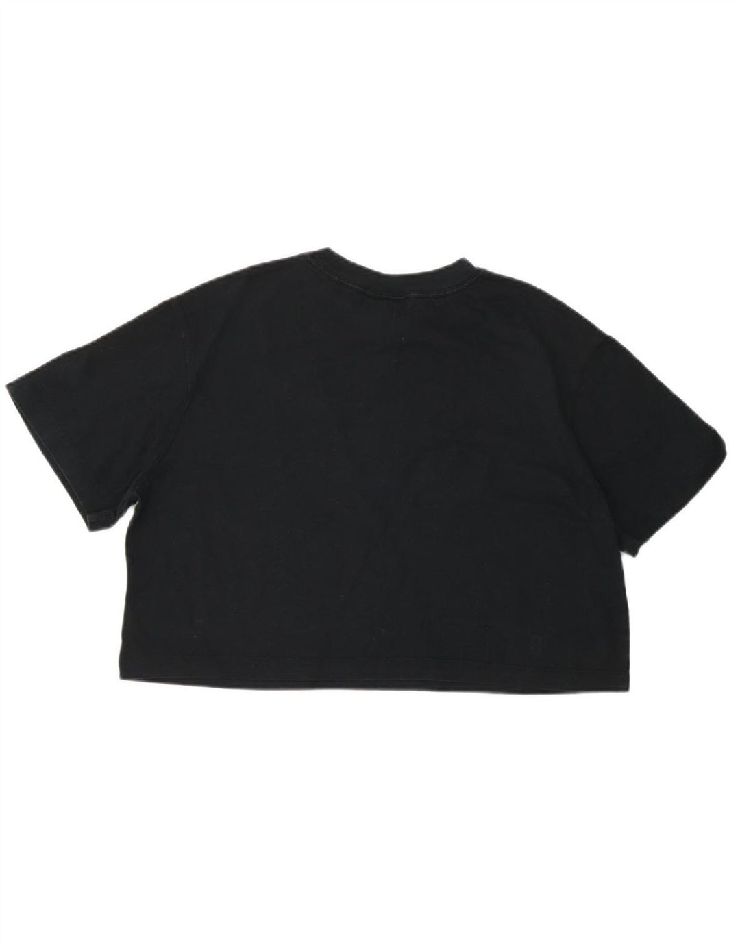 NIKE Womens Crop T-Shirt Top UK 10 Small Black