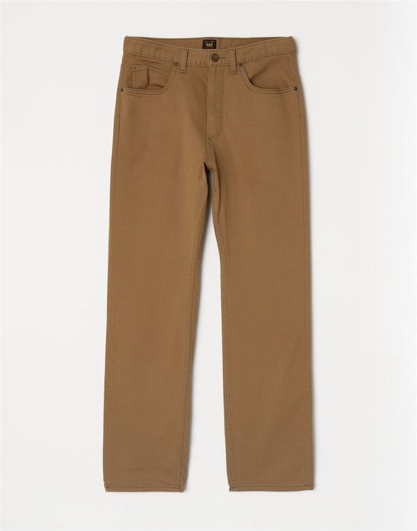Lee Herre Brooklyn Straight Casual Bukser W32 L32 Brun Bomuld