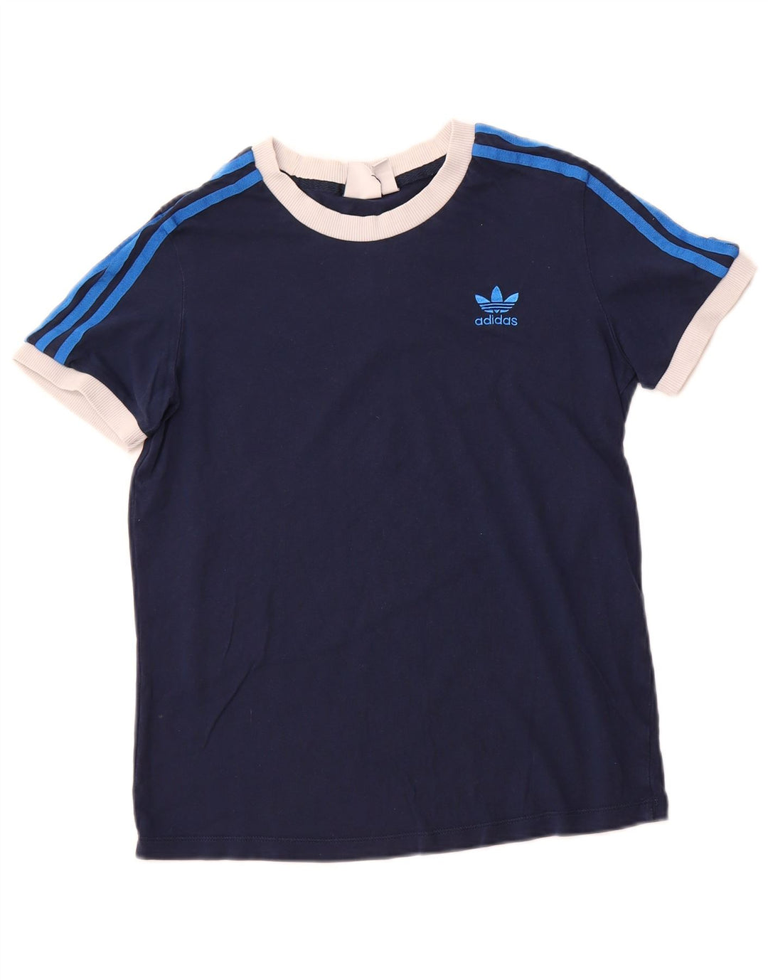 ADIDAS Dame T-Shirt Top UK 12 Medium Navy Blue