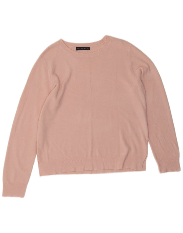 Marks & Spencer Dame Boat Neck Jumper Sweater UK 16 Large Pink Acryl