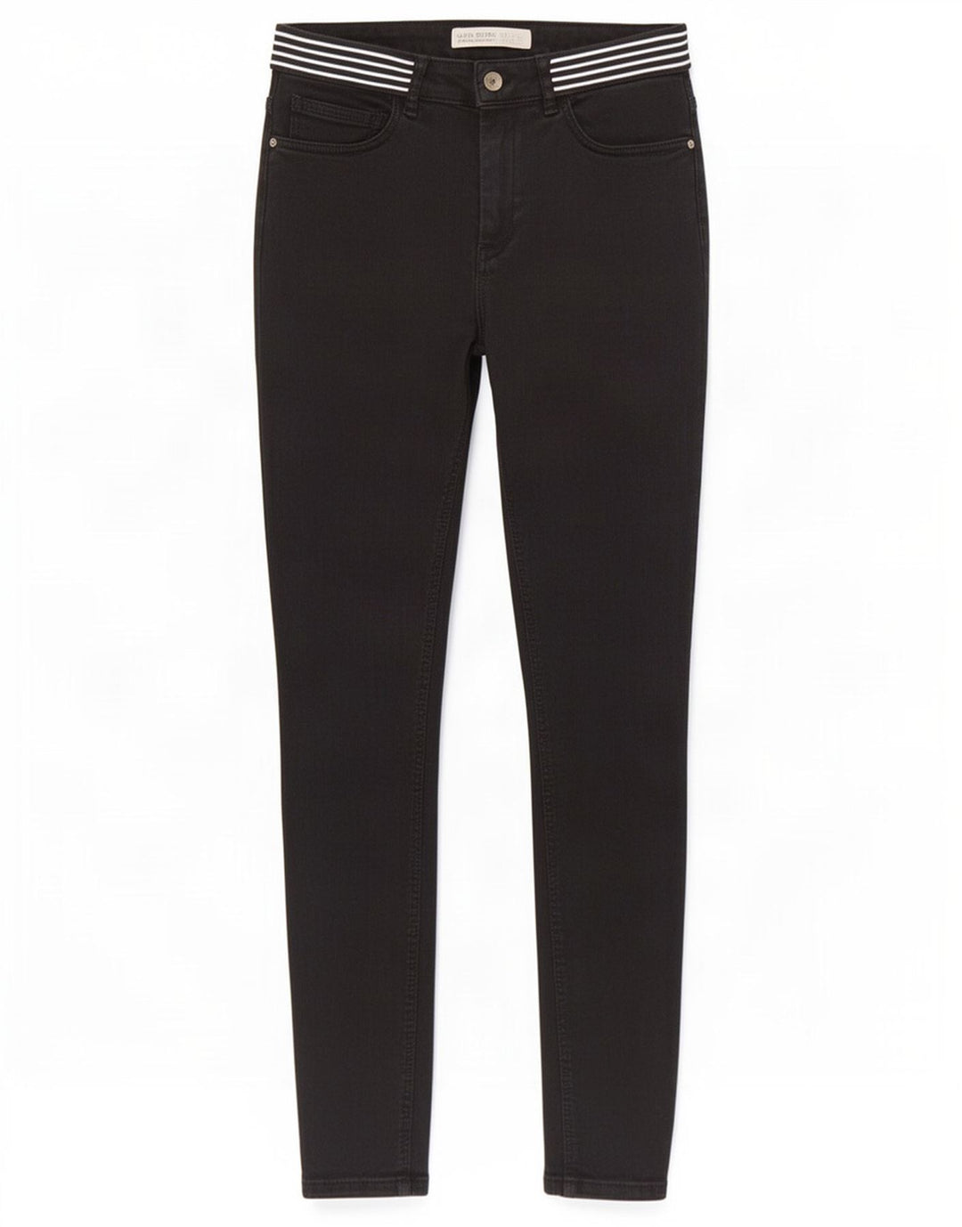 Zara Dame Slim Jeans EU 38 Small W28 L27 Sort