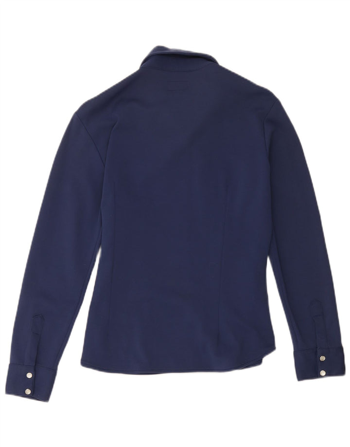 Casucci skjortebluse til kvinder UK 12 Medium marineblå nylon