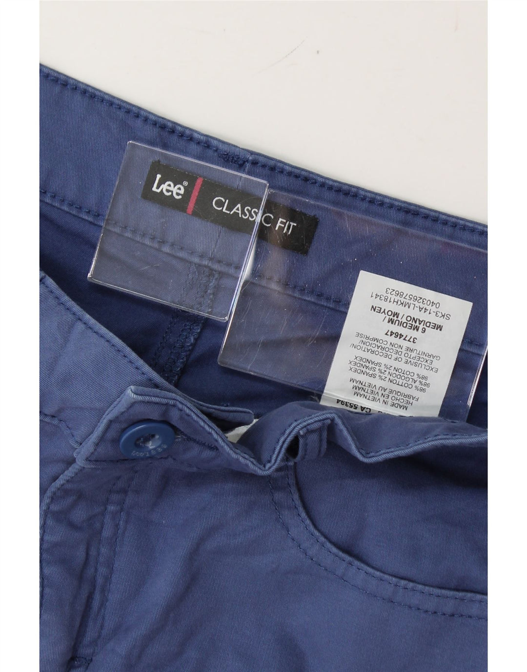 LEE Womens Classic Fit Casual Shorts US 6 Medium W28 Navy Blue Cotton Vintage Lee and Second-Hand Lee from Messina Hembry 