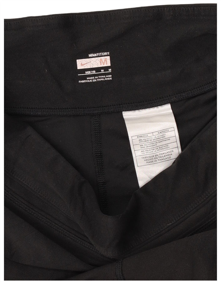 Nike Dame Dri Fit Capri Leggings US 8/10 Medium Black Polyester