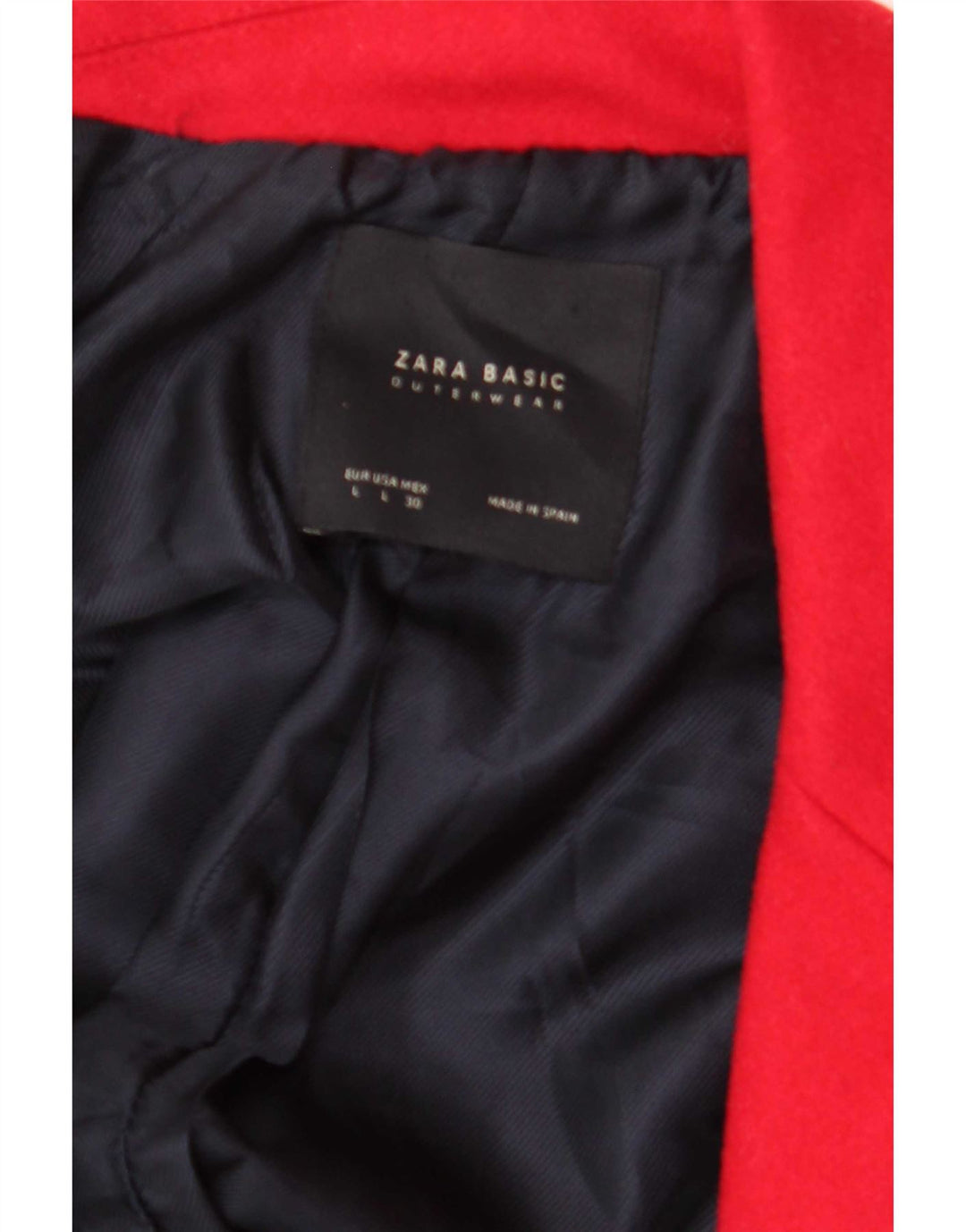 Zara Dame Overfrakke UK 16 Large Red