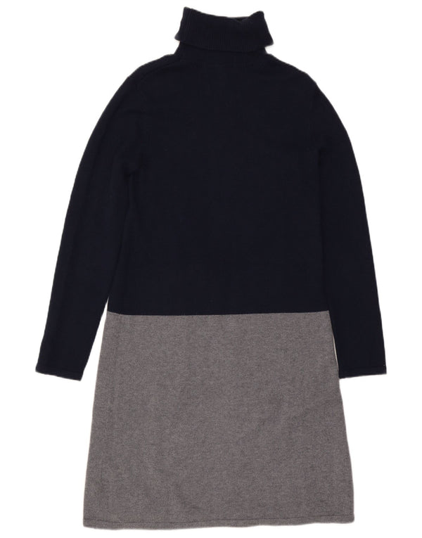 Crew Clothing Dame Jumper Dress UK 10 Small Navy Blue Colourblock