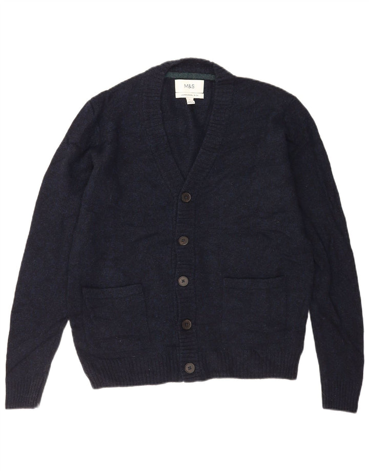 Marks & Spencer Herre Cardigan Sweater Small Navy Blue