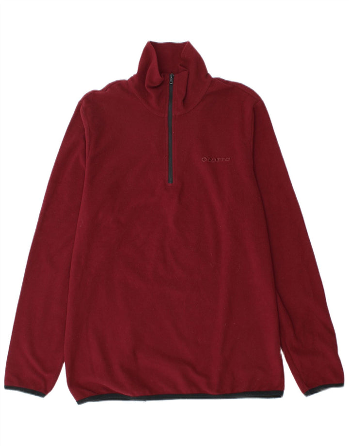 Lotto Herre lynlås hals Fleece Jumper Medium Burgundy Polyester
