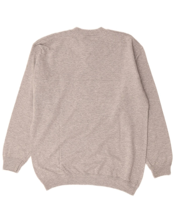 Roby Herre Grafisk Sweatshirt Jumper Medium Grå Bomuld