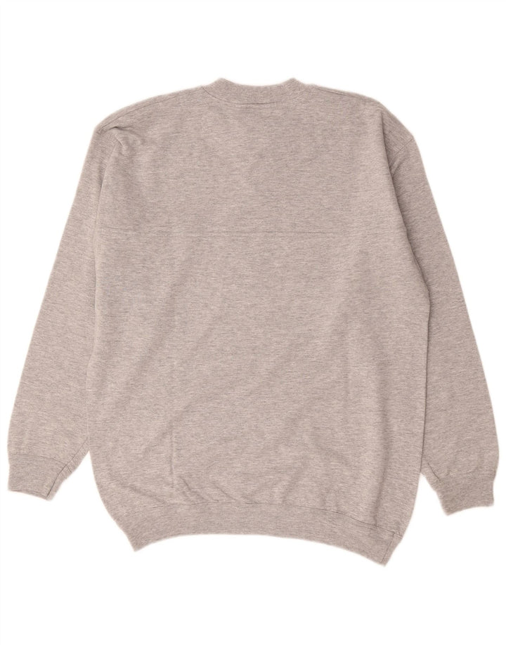 Roby Herre Grafisk Sweatshirt Jumper Medium Grå Bomuld