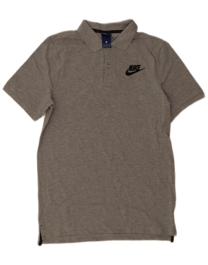 Nike poloshirt til mænd, lille grå flækket bomuld