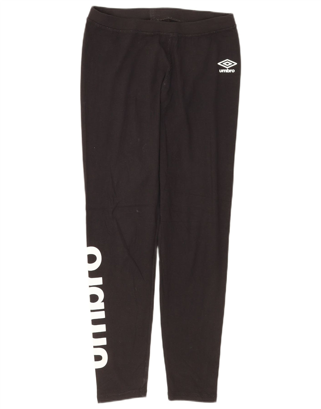 UMBRO Womens Crop Grafiske Leggings UK 12 Medium Black Bomuld