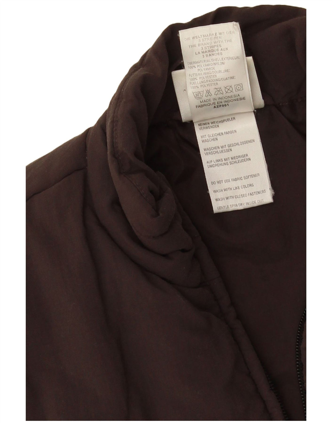 Adidas Dame Polstret Gilet UK 10 Lille brun polyamid
