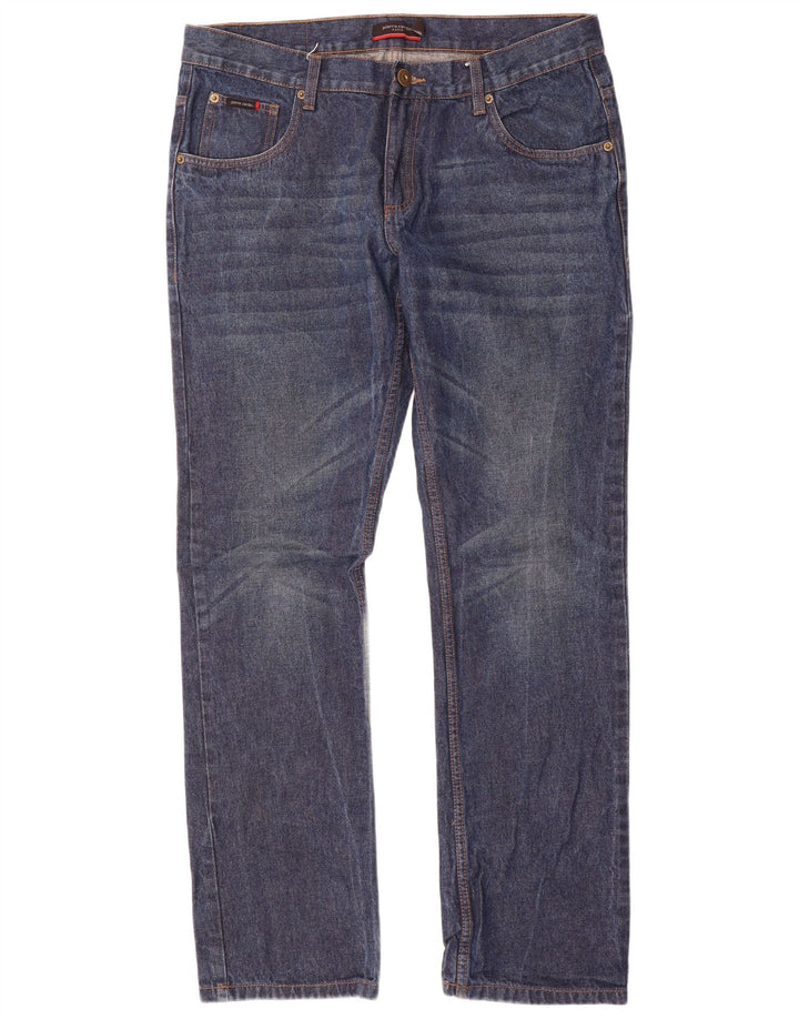 Pierre Cardin Straight Jeans til mænd W38 L33 Blå Bomuld