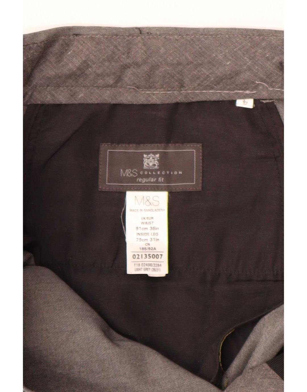 Marks & Spencer Herre Pegged Suit Bukser W36 L31 Grå Polyester