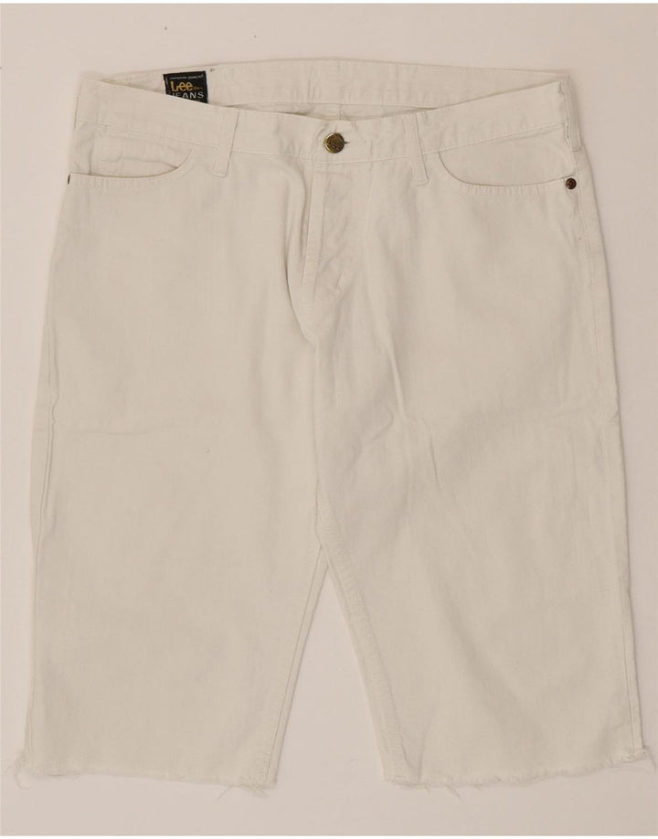 LEE Mens Casual Shorts W32 Medium White Vintage Lee and Second-Hand Lee from Messina Hembry 