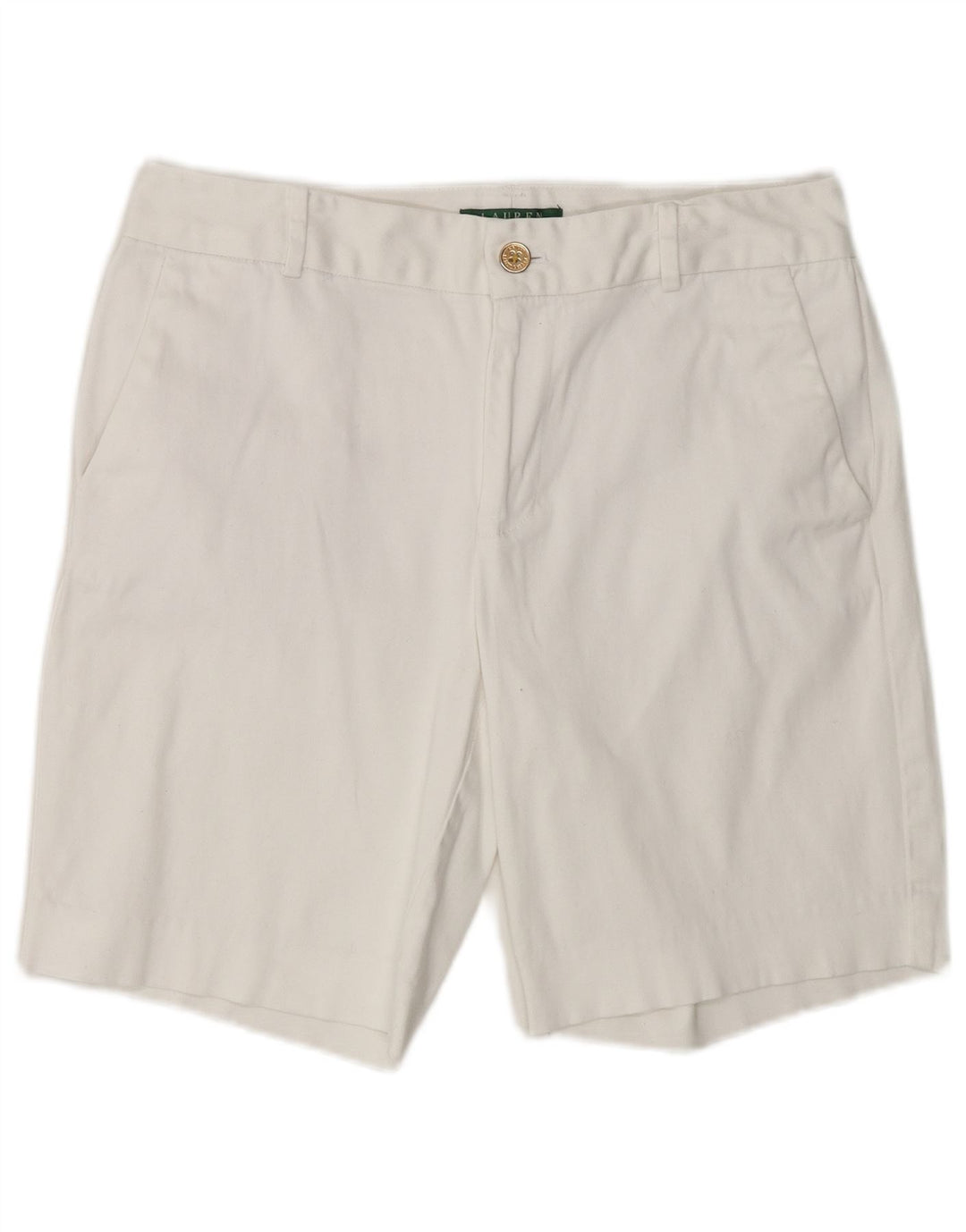 Ralph Lauren Dame Chino Shorts US 8 Medium W32 Hvid Bomuld