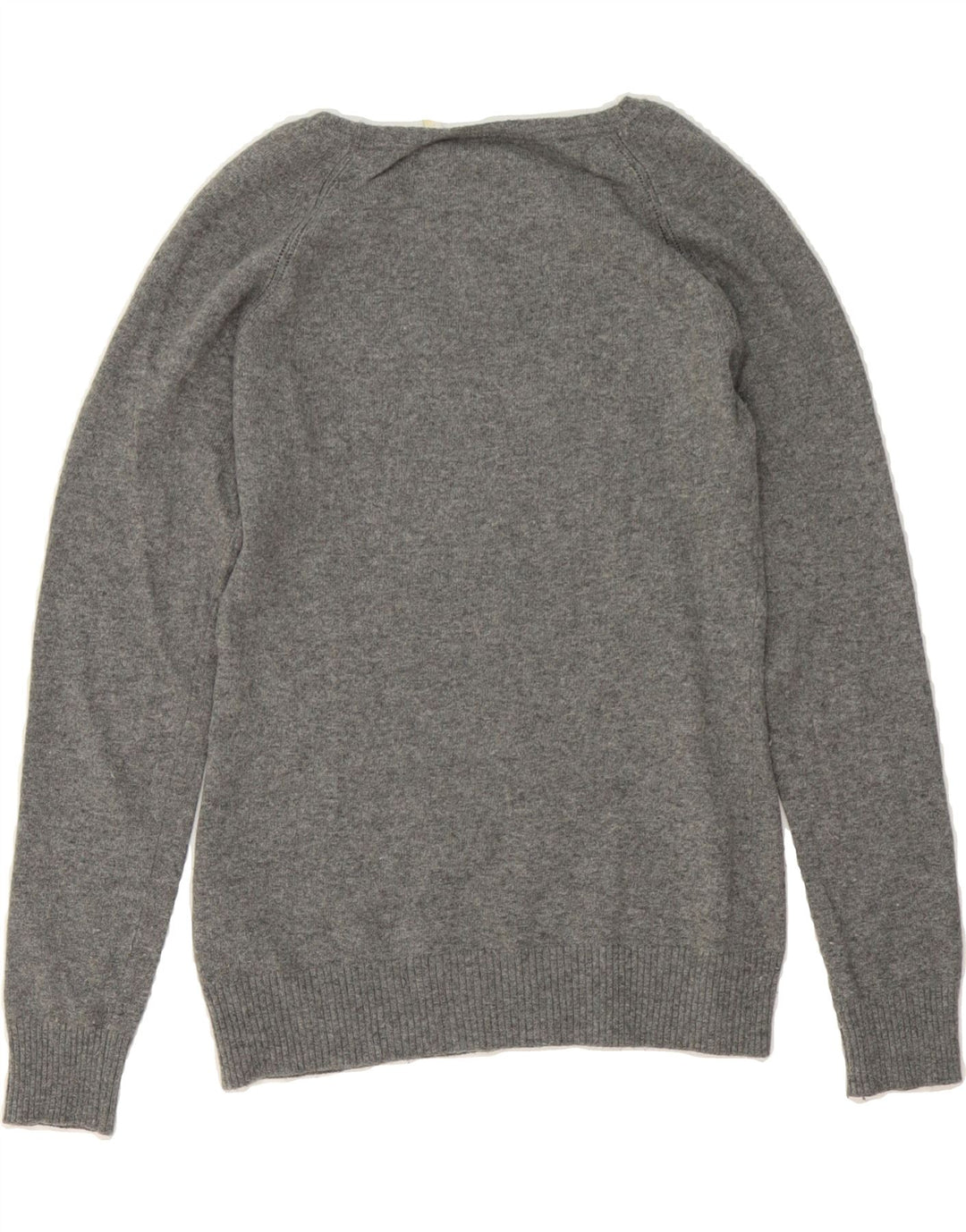 ELLESSE Womens Boat Neck Jumper Sweater UK 10 Small Grey Wool Vintage Ellesse and Second-Hand Ellesse from Messina Hembry 