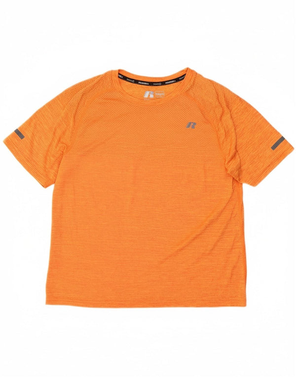 Russell Athletic Boys T-Shirt Top 15-16 år 2XL Orange Sports